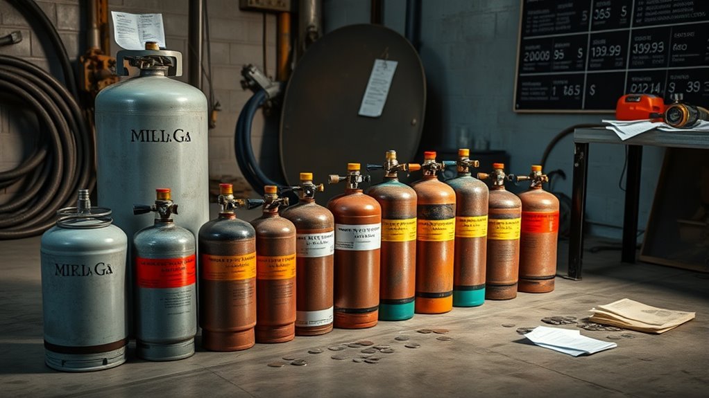 mig welding gas costs