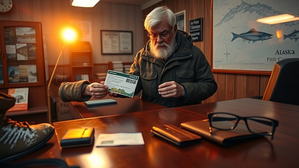 obtain and replace fishing credentials