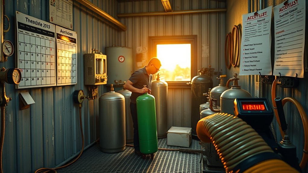 oxygen tank refill timing