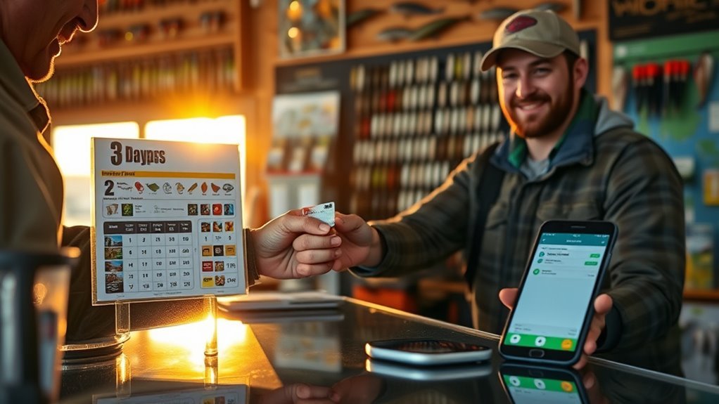 purchase short term fishing licenses