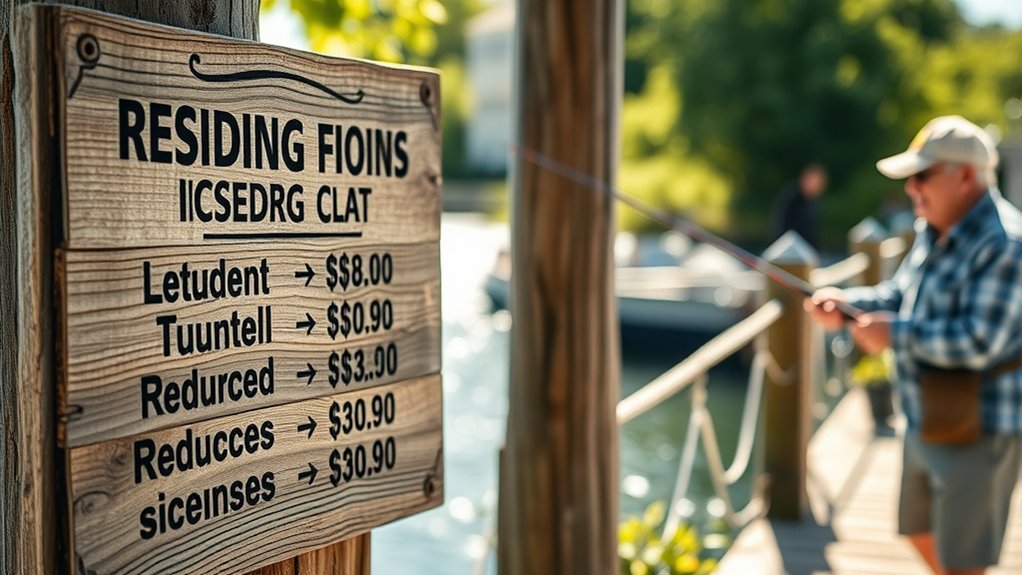 reduced fishing licenses available