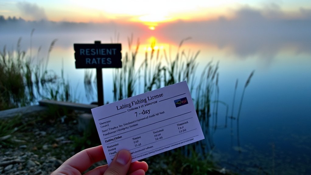 resident fishing license costs