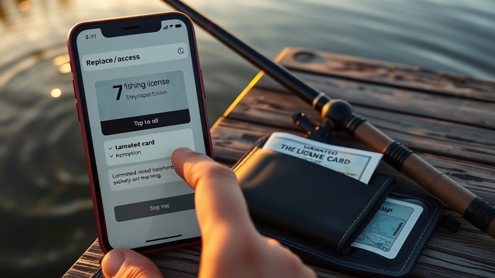 retrieve electronic fishing license
