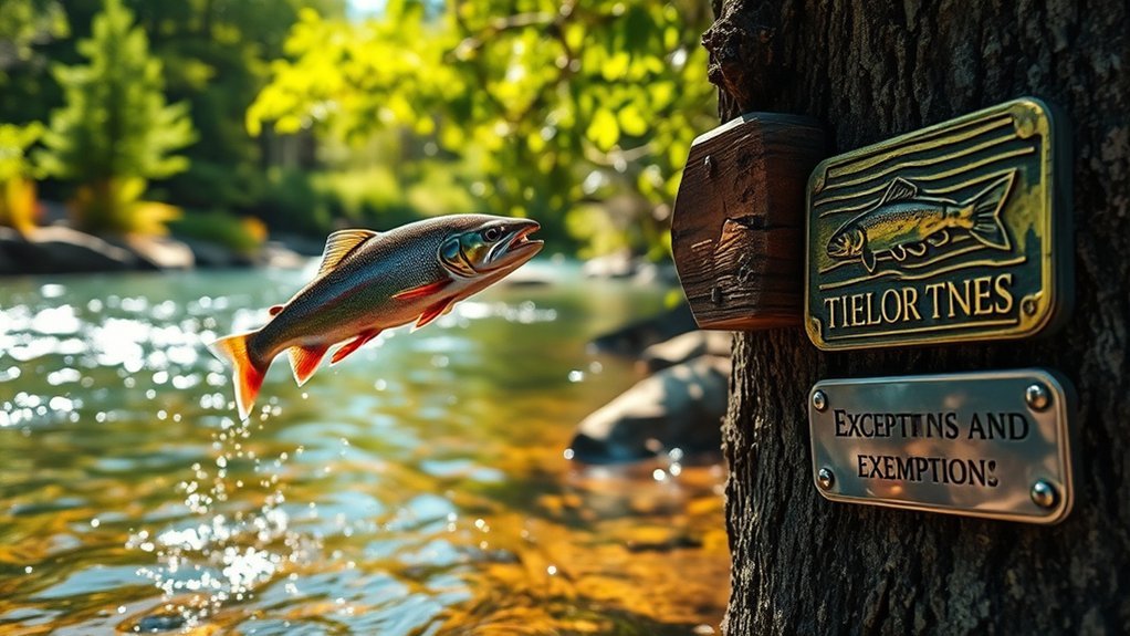 trout stamp exceptions and exemptions