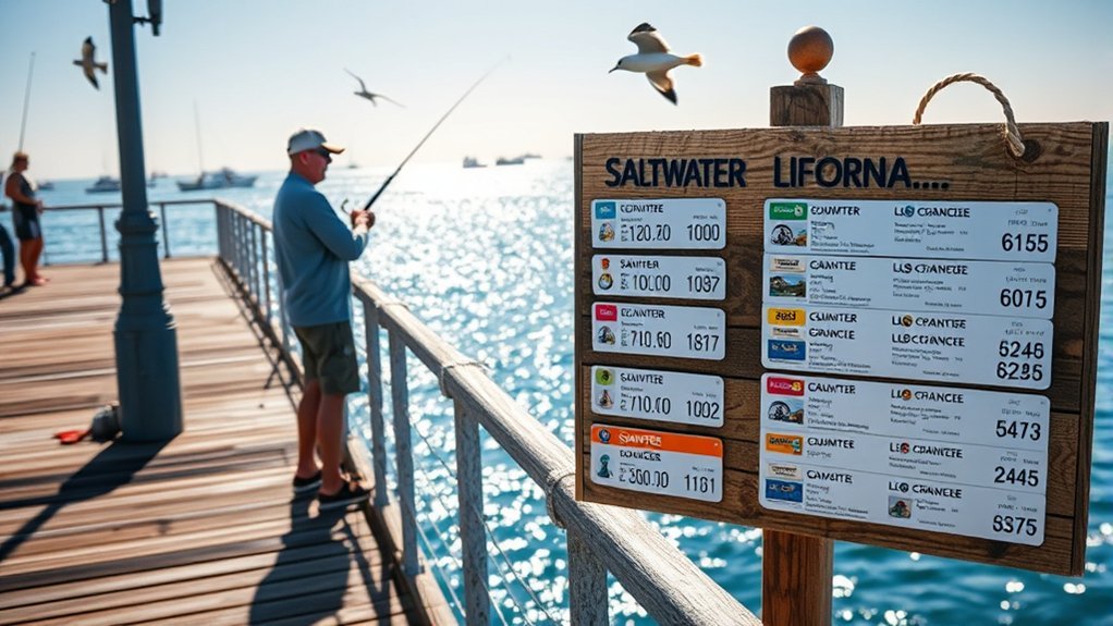 various saltwater fishing licenses