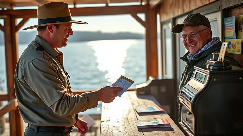 visitor angler fishing fees