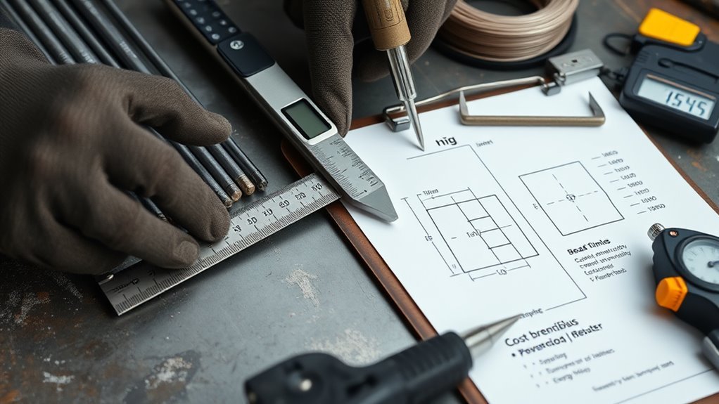 welding cost component breakdown showing labor, materials, and overhead