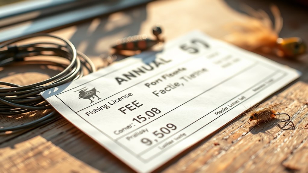 yearly fishing license fee