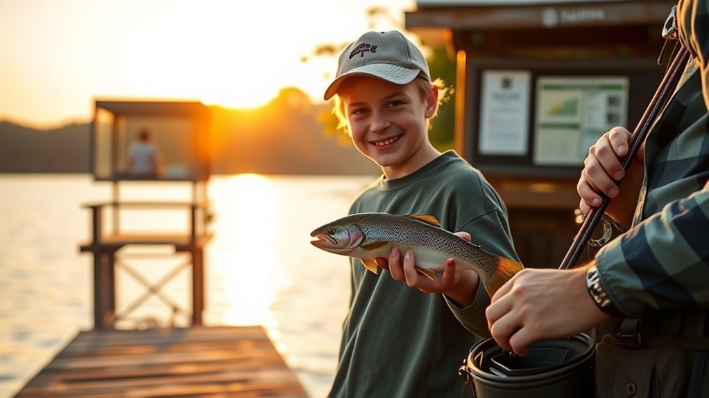 young angler fishing permit