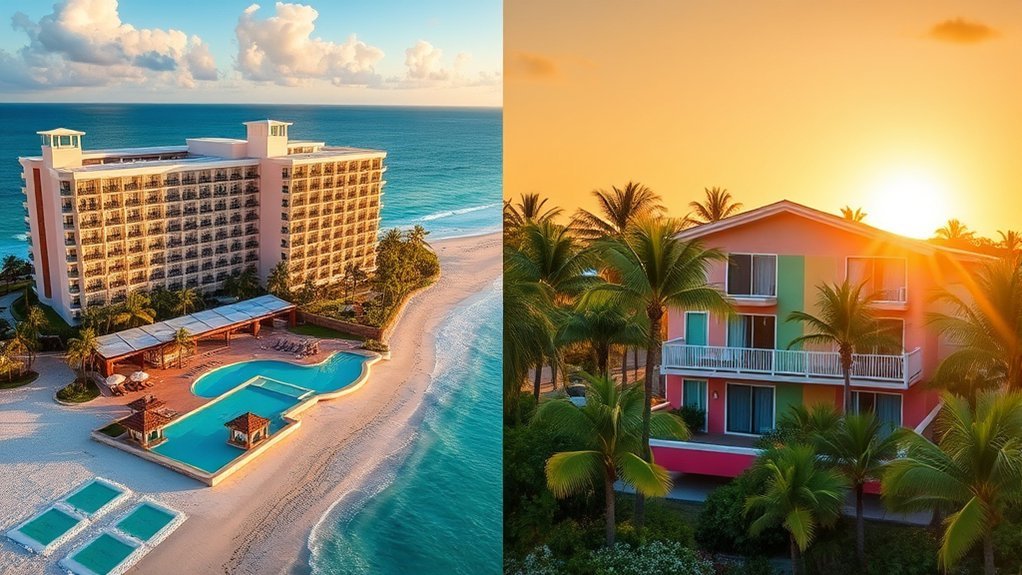 luxury versus budget accommodations