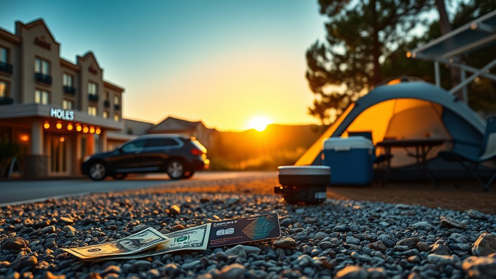 cost comparison hotel vs camping