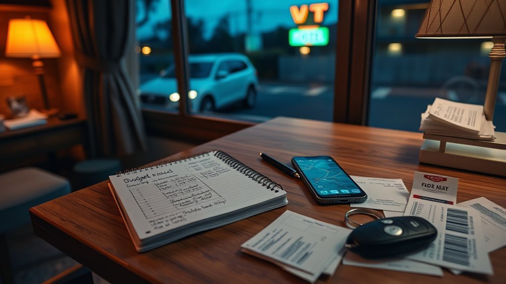 hotel costs for road trip