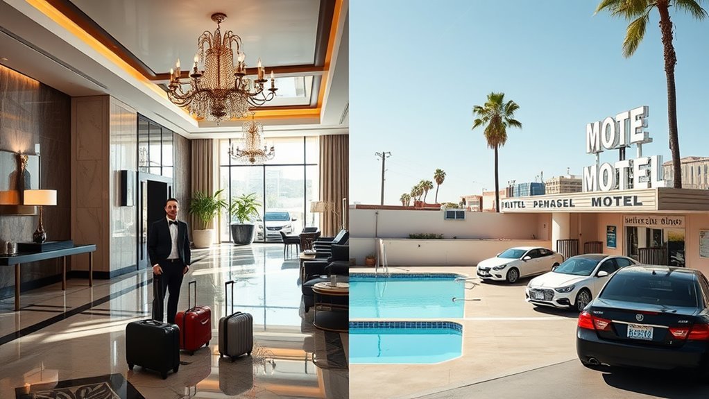luxury versus budget accommodations
