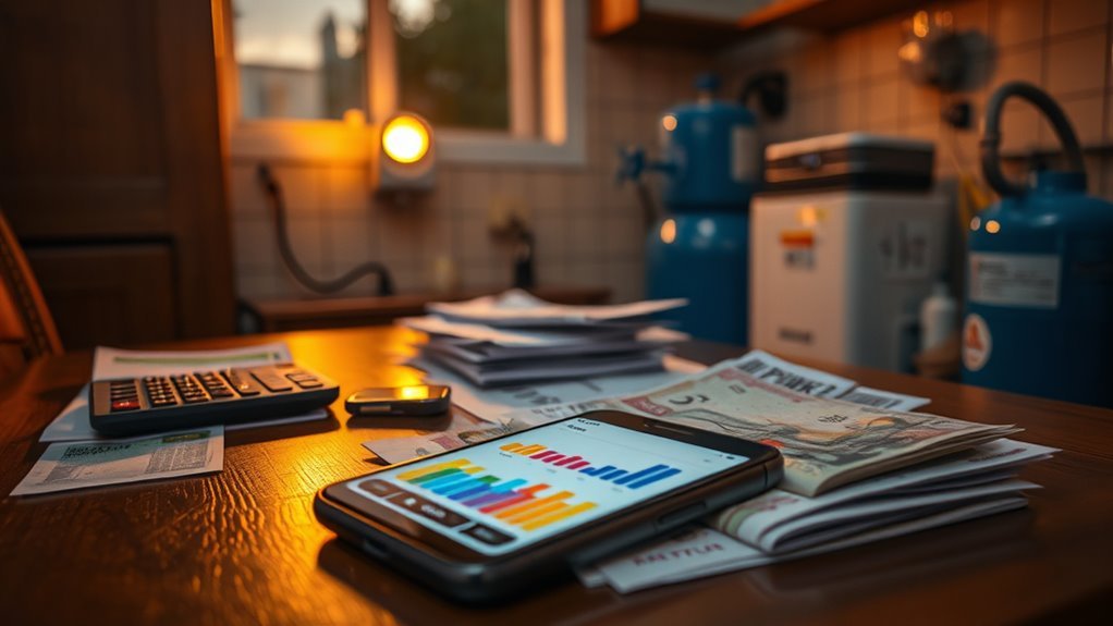 moderate monthly utility costs