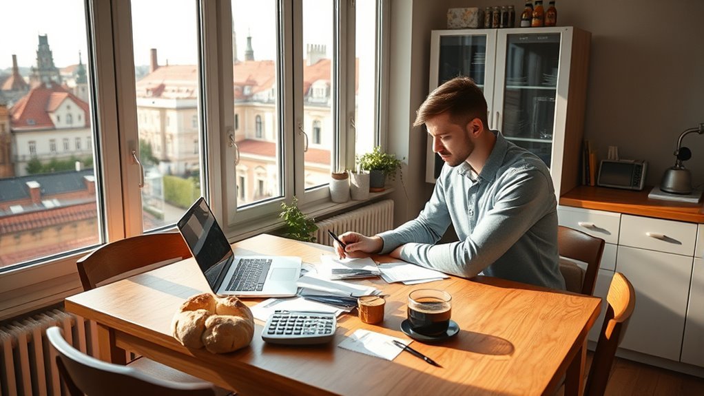 prague monthly expense overview