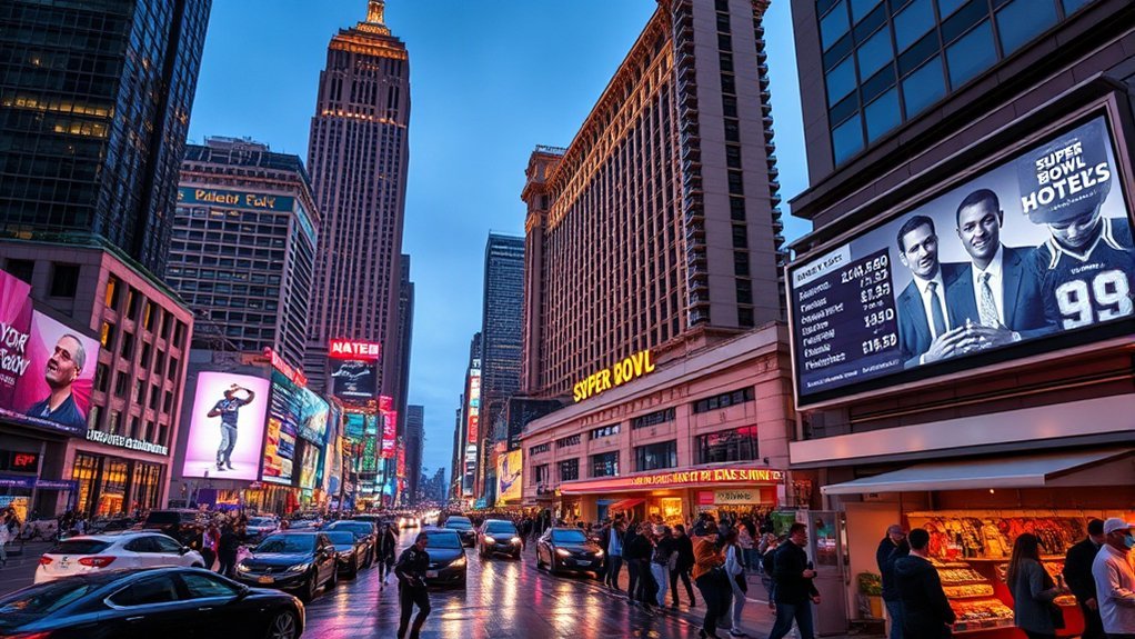 super bowl hotel price surge